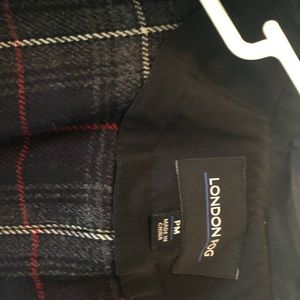 Womens black LondonFog rain coat with flannel lining